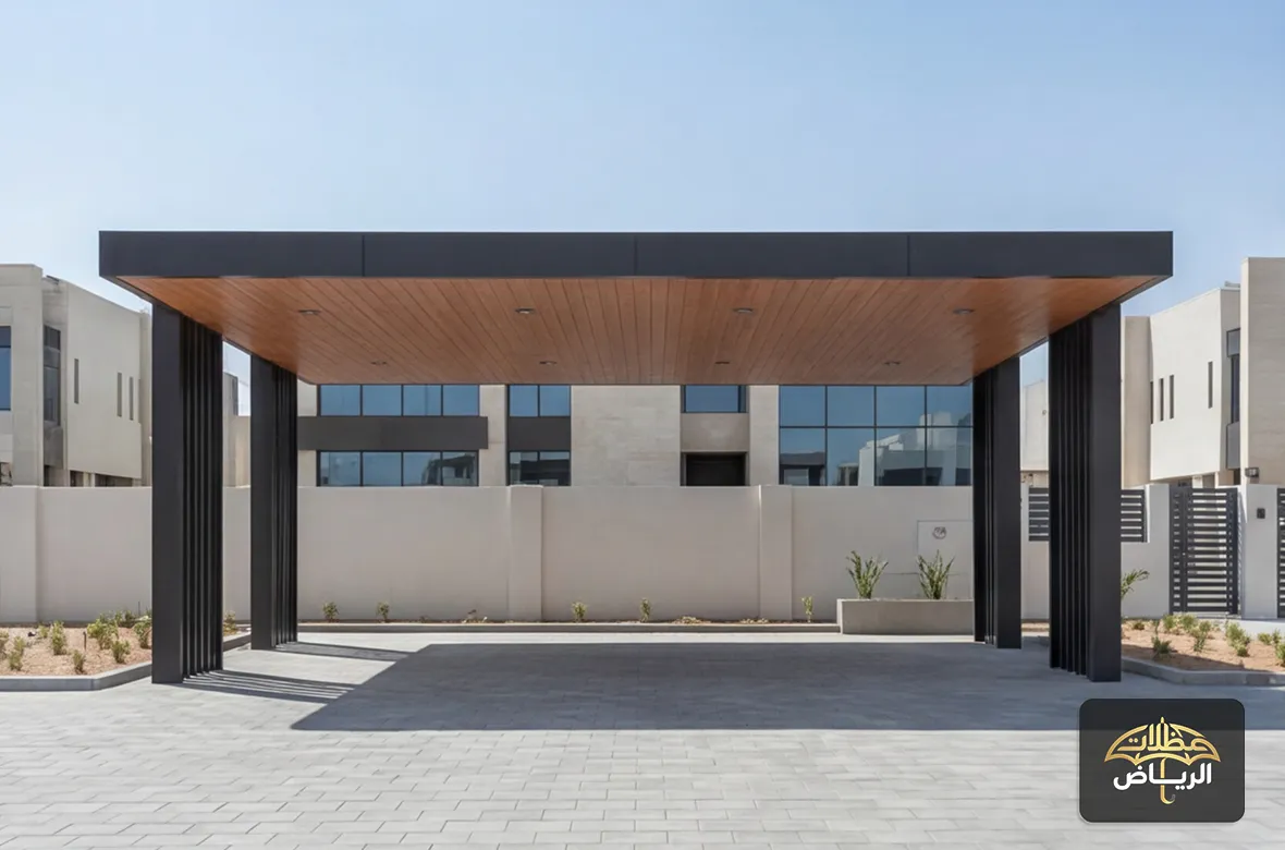 من أعمالنا بالرياض - تركيب مظلات كلادينج