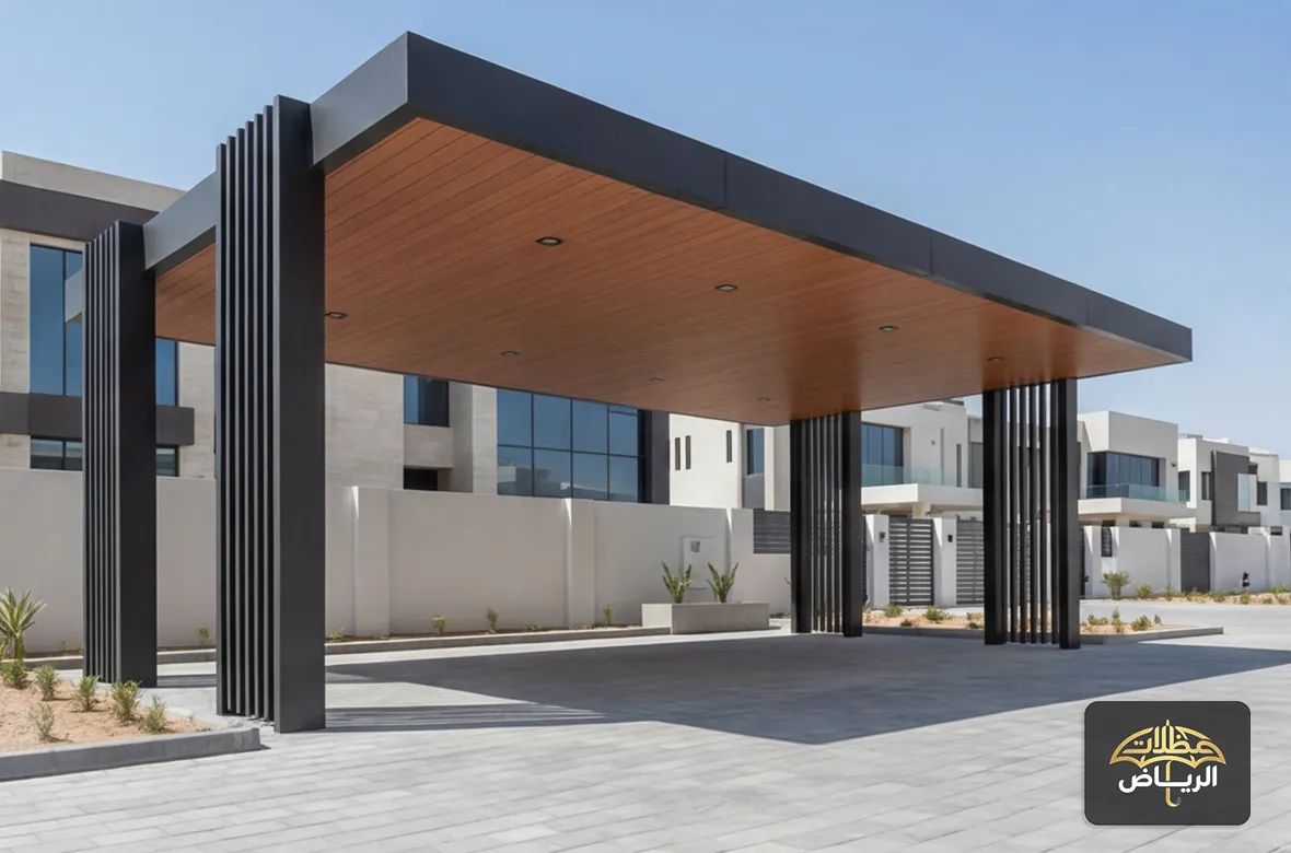 من أعمالنا بالرياض - تركيب مظلات كلادينج