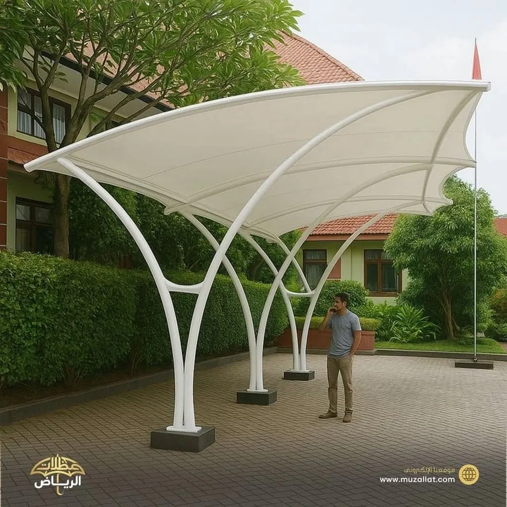 مظلات سيارات قماش حي العقيق في الرياض